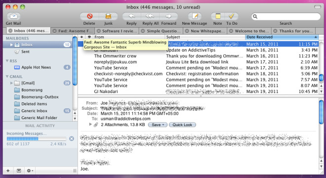Mail reader for mac